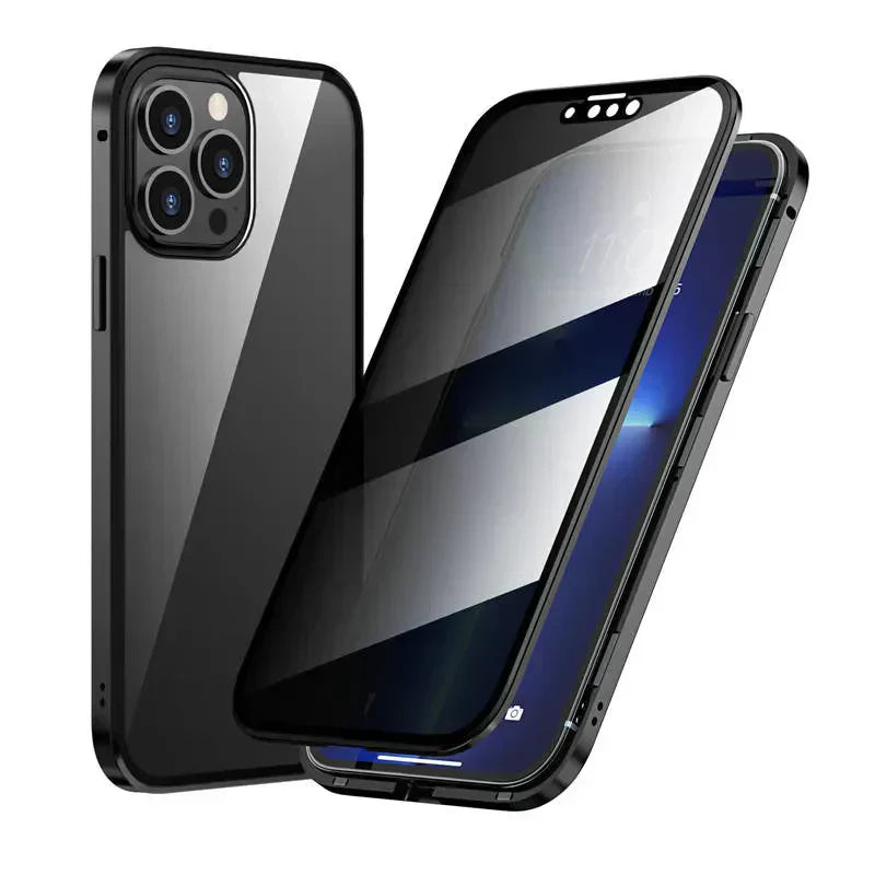 🎅🏻Magnetic double-sided anti-peep glass mobile phone case for iPhone
