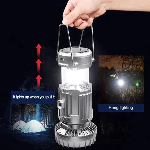 ⛺40% OFF🦬Portable Solar Powered Camping Lantern with Fan for Outdoor