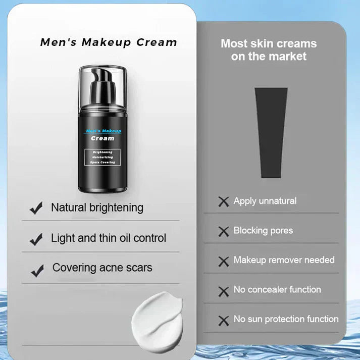 Men's Makeup Cream for Brightening, Moisturizing & Spots Covering