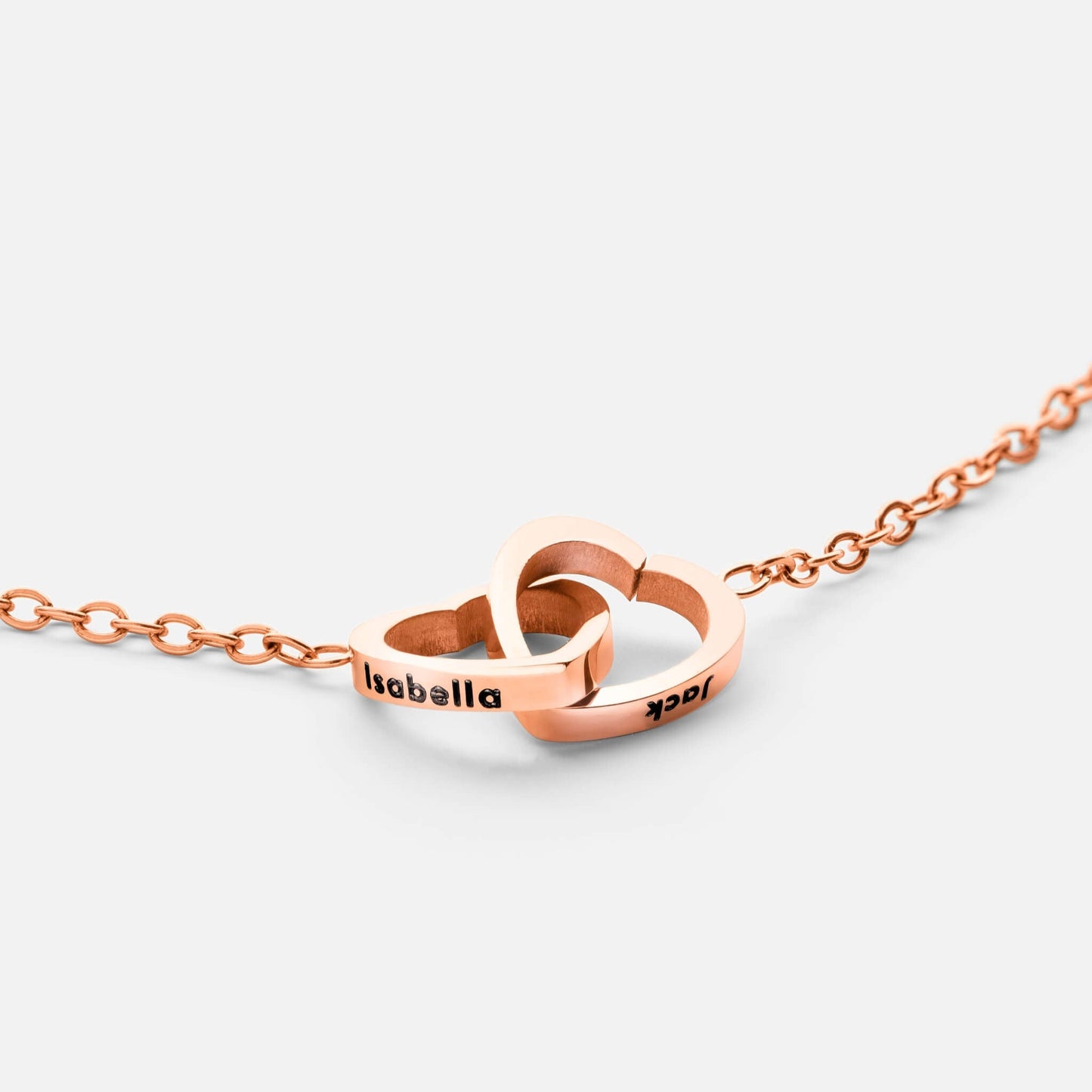 Personaliserat Dubbelhjärtat Halsband