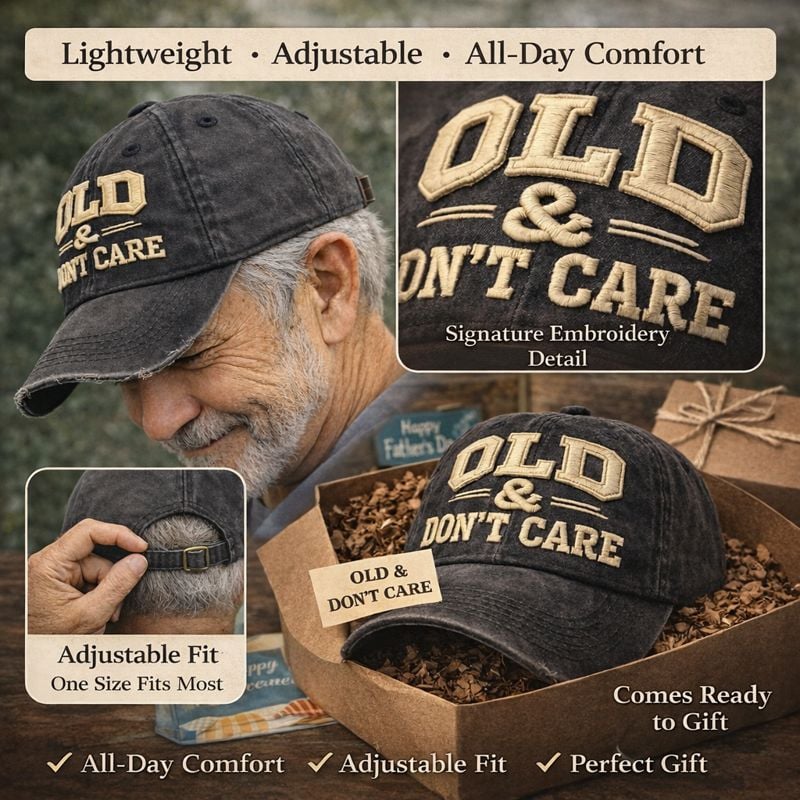 Vintage Distressed “OLD & DON’T CARE” Cap