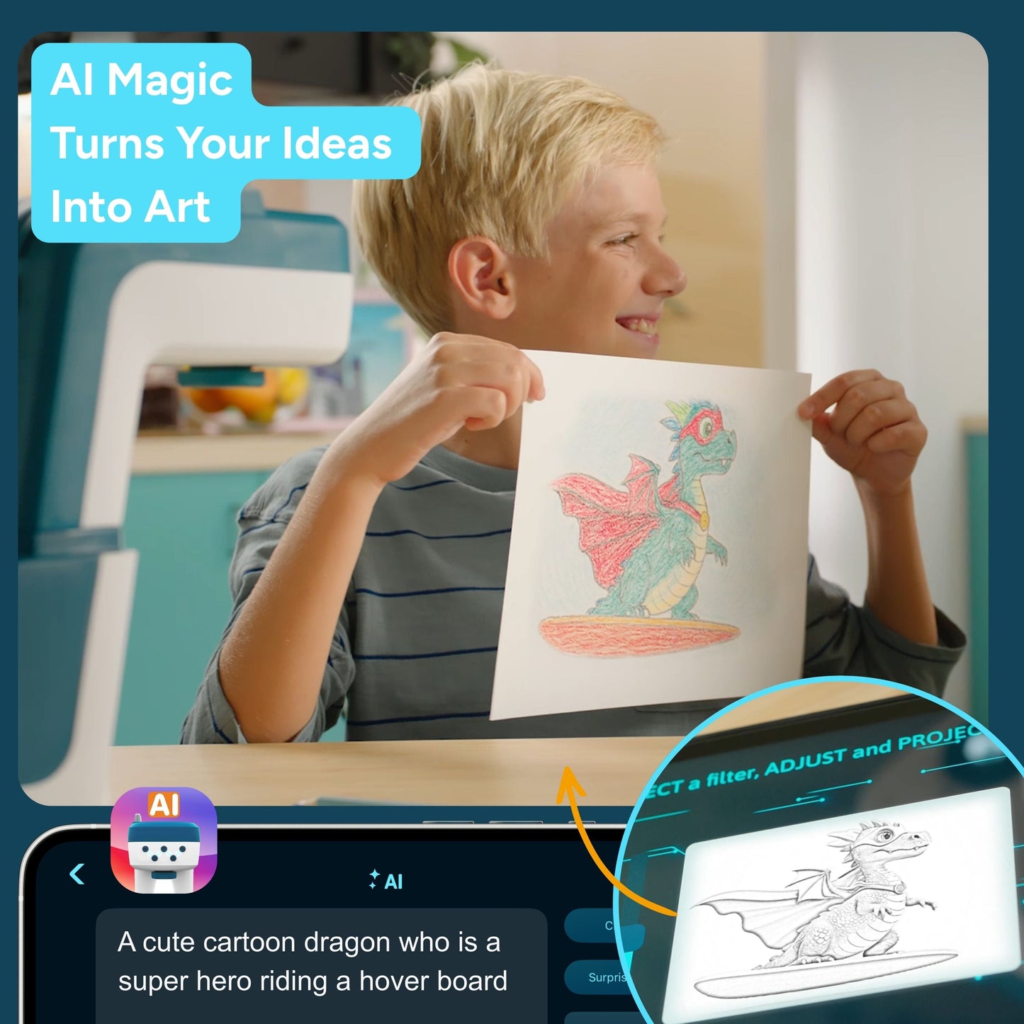 AI Drawing Projector for Kids