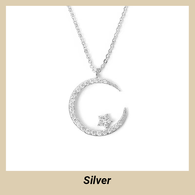 🌙✨Bright Night: Moon Star Necklace🎁Comes with Exquisite Gift Box