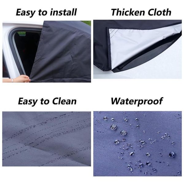 ❄️☀️ Windshield Anti-Snow & Anti-Frost Cover with Mirror Protection – Ready-to-Drive in Any Weather!