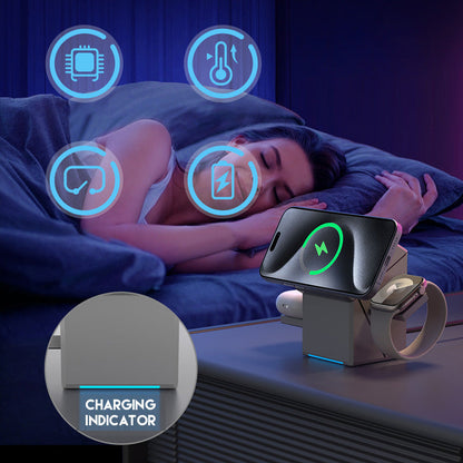 🔥Lowest price in the last 30 days🔥3-in-1 Foldable Magnetic Wireless Charging Station
