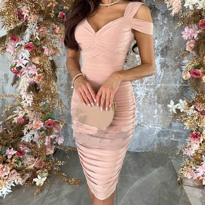 🌸New Arrival💖 Women's Slim Fit Sexy Off-Shoulder Bodycon Dress