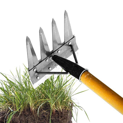 Heavy-Duty Steel Garden Weeding Rake