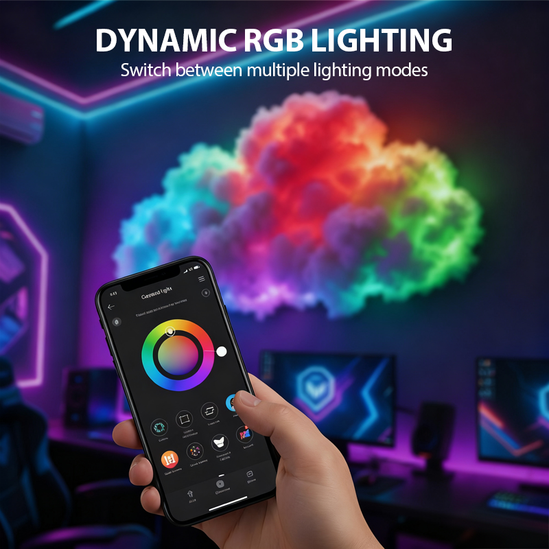 ⏰DIY USB-Powered Thundercloud LED Light Decor🌈☁️