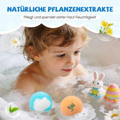 🔥12 PCS/Pack🛁 Natural Bath Bombs for Kids with Mega Bubbles & Surprise Inside 🥚✨