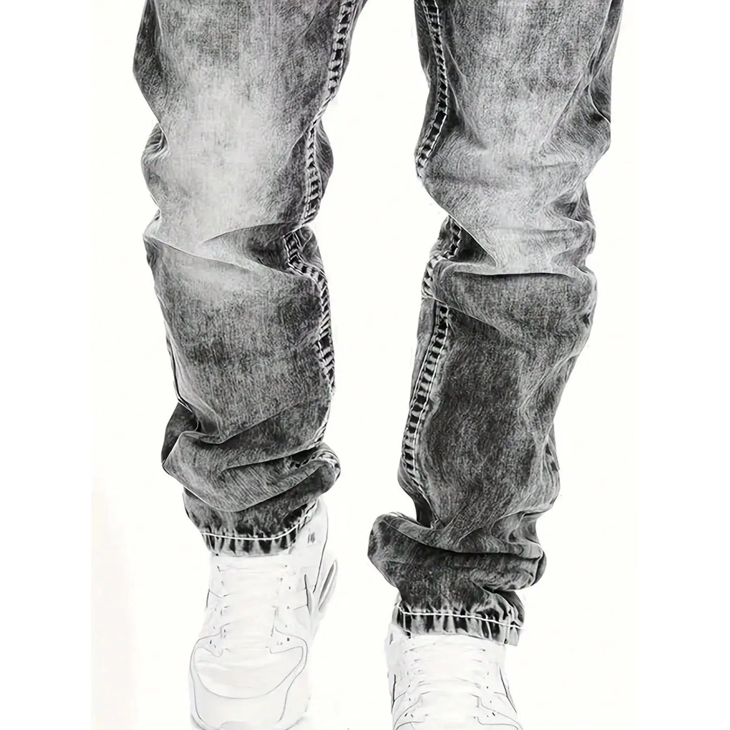 Men's Fashion Stretch Jeans,Minimalist Style Suitable For Summer, Emo Style