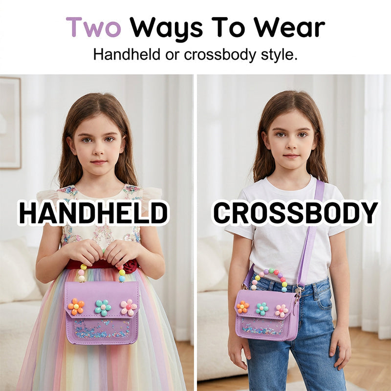 🎁Children's Sequin Flower Pearl Handbag