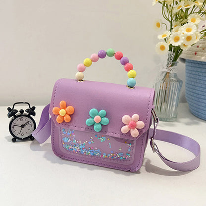🎁Children's Sequin Flower Pearl Handbag