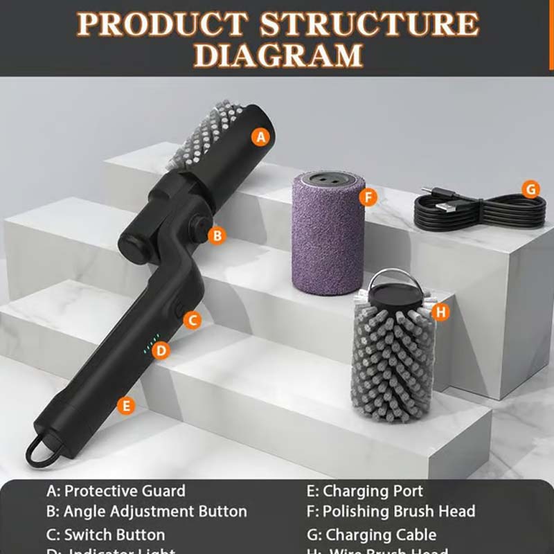 Cordless Electric BBQ Grill Brush Cleaner