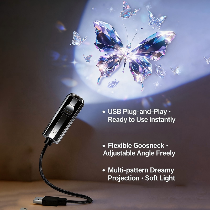 🌙 Transform Your Room Into a Dreamy Galaxy in Seconds  Portable USB Star & Moon Projector for Relaxing Ambient Lighting